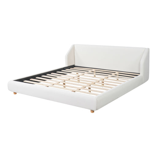 Modern Upholstered Bed Frame With Wingback Headboard Artistry At Home