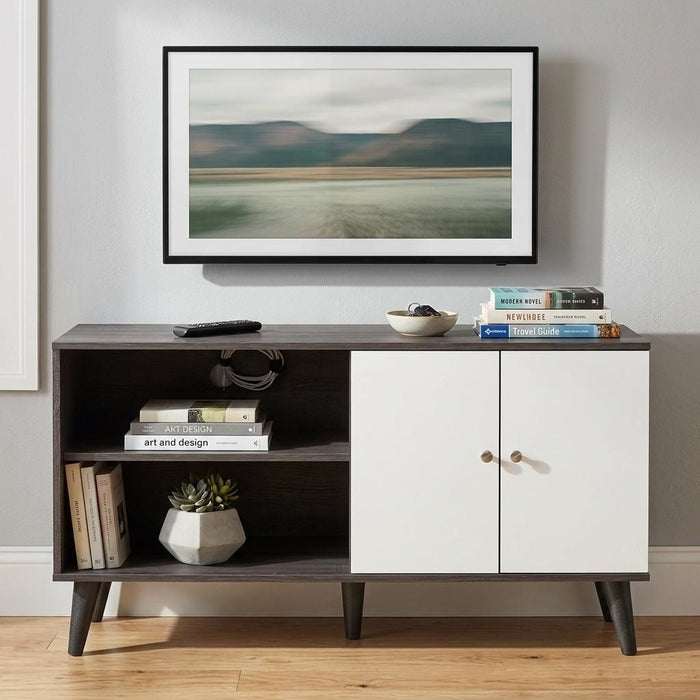 Amidon - TV Stand, With 2 Storage Shelves And 1 Cabinet US Pride
