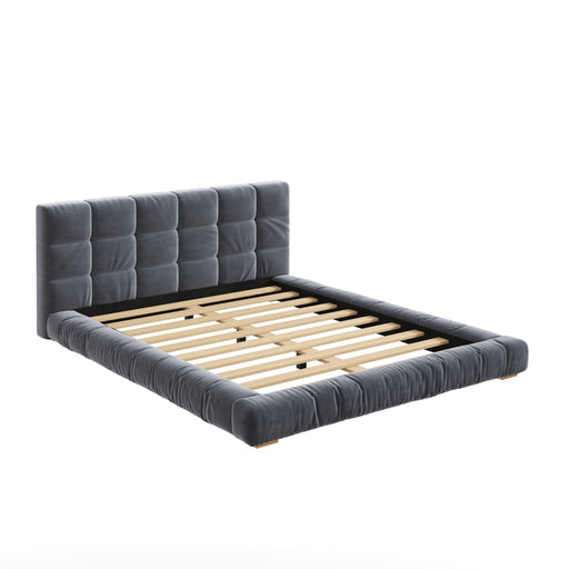 Upholstered Platform Bed Frame With Tufted Headboard Dreamland