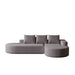 Modern Curved Sofa, L-Shaped Modular Sectional Set With 3 Pillows Home Essentials