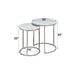 Zaidee - Nesting Table Set - Marble Top & Nickel ACME