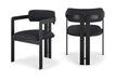 Aurum - Vegan Leather Upholstered Dining Chair With Graphite Black Base (Set of 2) Meridian Furniture