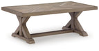Laguna Heights - Rectangular Cocktail Table - Beige Signature Design by Ashley®