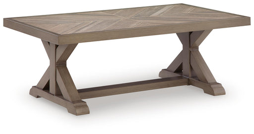 Laguna Heights - Rectangular Cocktail Table - Beige Signature Design by Ashley®