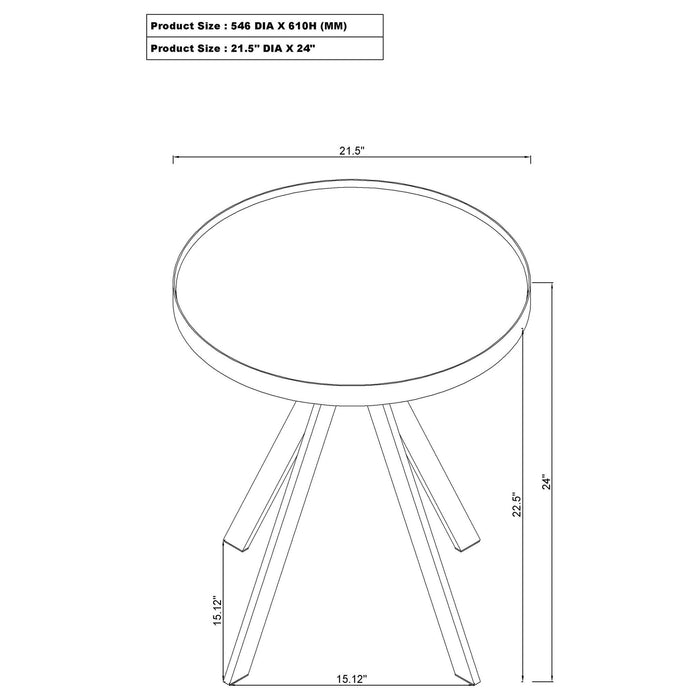 Shayne - Round Top End Table Furniture Max