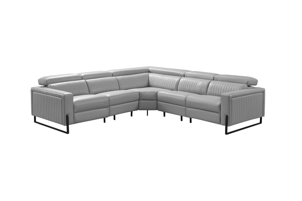 2787 - Sectional With Recliners - Gray Extravaganza Collection
