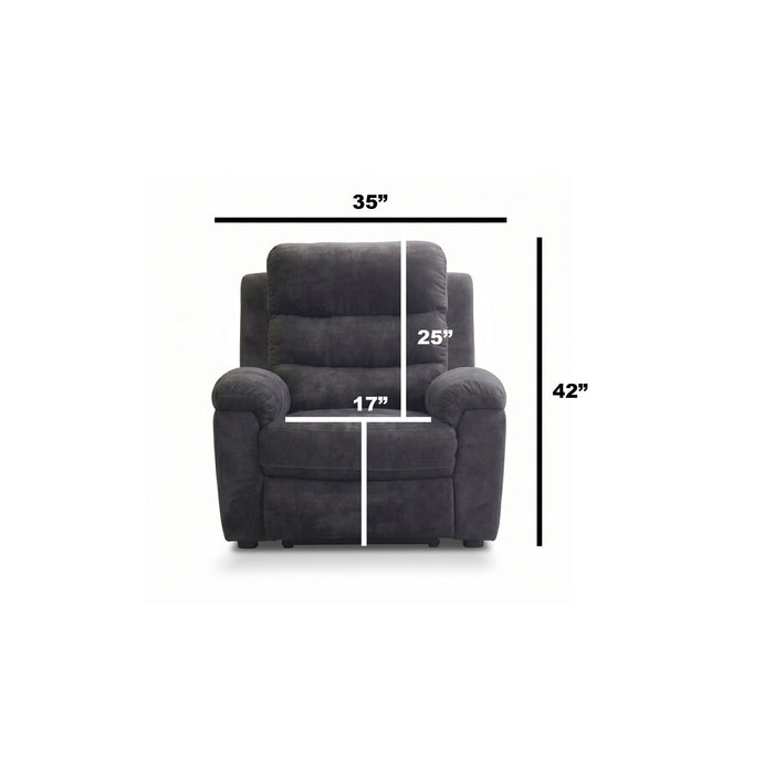 Manual Recliner Chair With 150° Recline, For Living Room - Dark Gray Home Essentials