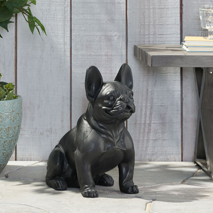 Dog Garden Sculpture - Black