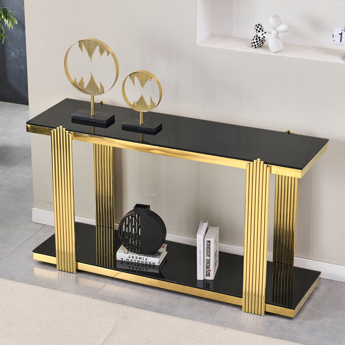 Console Table With Double Tier Storage Home Essentials