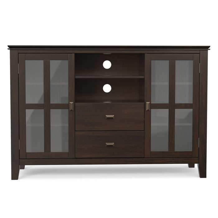 Artisan - Tall TV Media Stand - Dark Chestnut Brown Simpli-Home