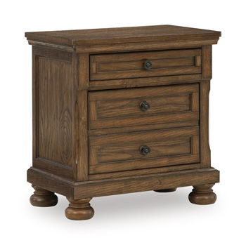 Zackaryn - Two Drawer Night Stand - Warm Brown Signature Design by Ashley®