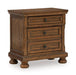Zackaryn - Two Drawer Night Stand - Warm Brown Signature Design by Ashley®