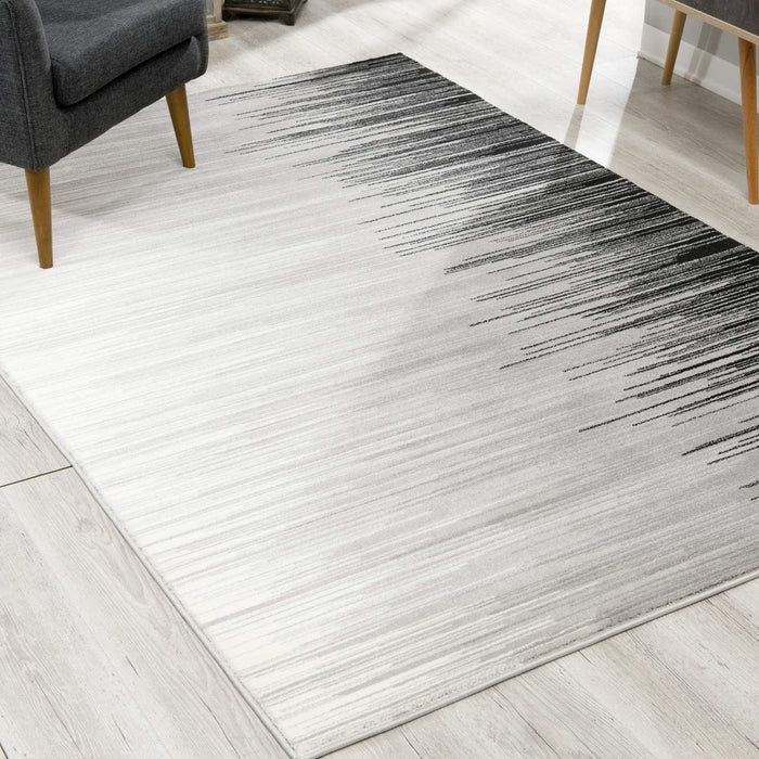 8' x 10' Abstract Dhurrie Area Rug - Black
