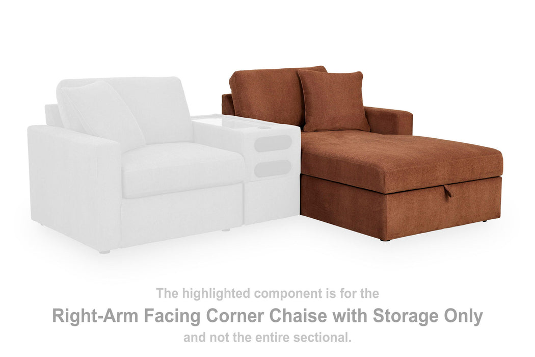 Modmax - RAF Corner Chaise With Storage - Spice Signature Design by Ashley®