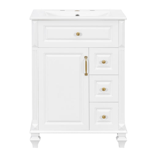 Freestanding Bathroom Vanity With Sink, 3 Drawers & Flip-Out Drawer Hearth and Haven