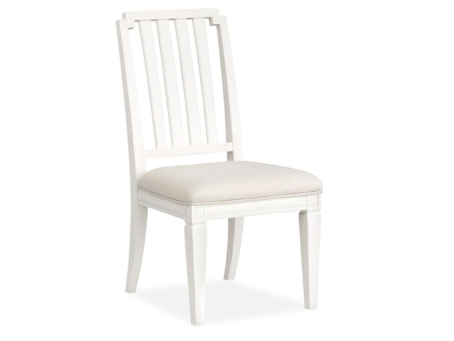 Willowbrook - Upholstered Side Chair With Wood Slat Back (Set of 2) - Egg Shell White Magnussen Furniture