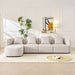 L-Shaped Modular Sectional Sofa With Ottoman, Living Room Furniture Set - Beige Home Essentials