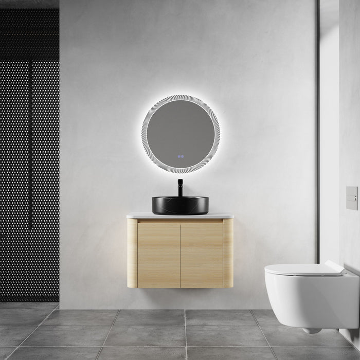 Mounted Bathroom Vanity & Art Sink & 2 Soft Close Doors Home Essentials