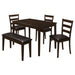 Arvin - 5 Piece Dining Set With Rectangular Table And Bench With Seats - Cappuccino Furniture Max