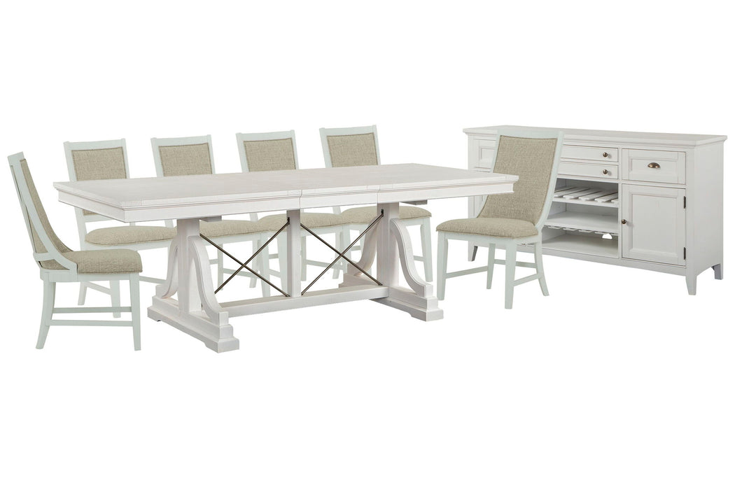 Heron Cove - Extendable Trestle Dining Table Set Magnussen Furniture