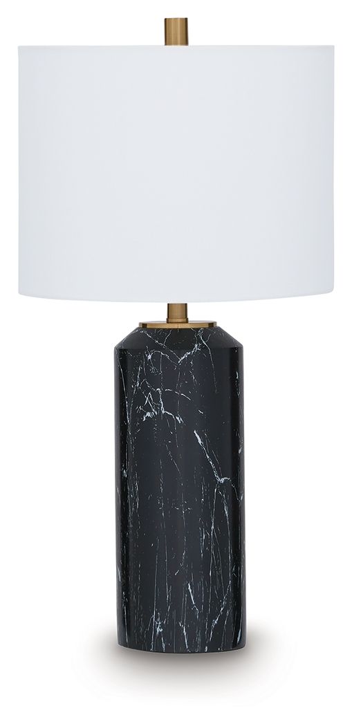 Hanzila - Poly Table Lamp - Black / Gold Finish Signature Design by Ashley®