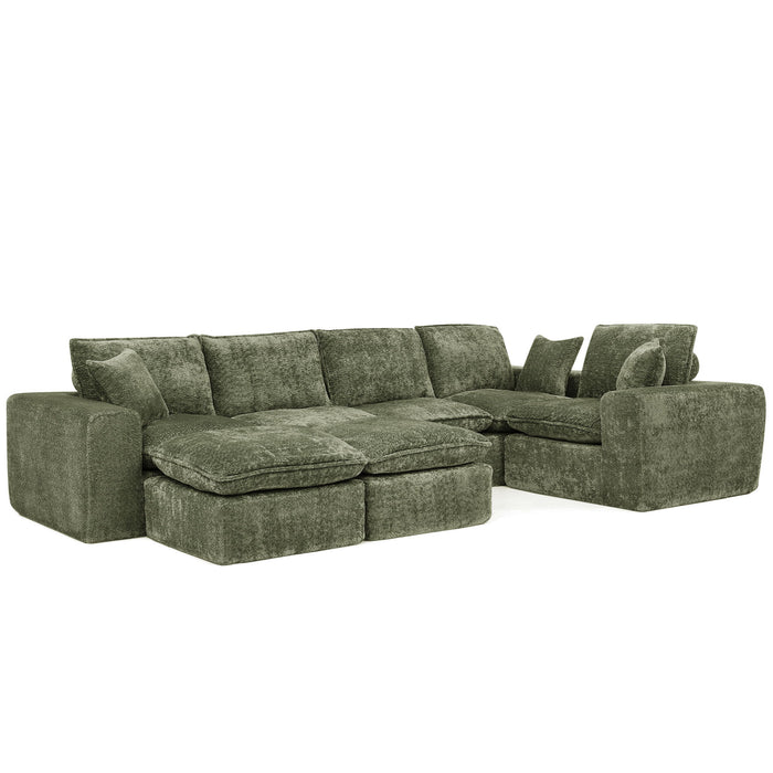 Sectional Sofa With Moveable Ottoman Home Essentials