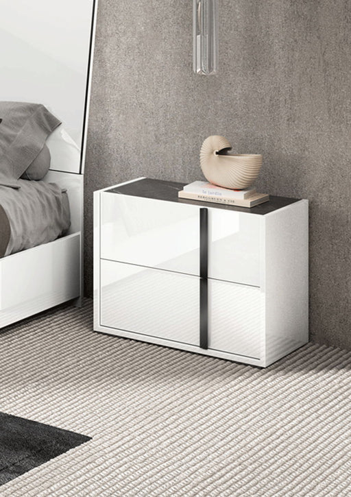Bianca - Marble Nightstand - White Status Italy
