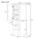 Tall And Wide Storage Cabinet With Doors For Bathroom Or Office, 3 Drawers - Gray Hearth and Haven