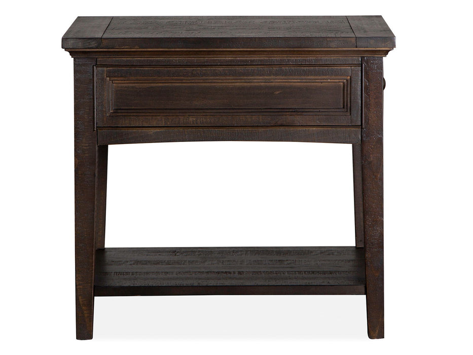 Westley Falls - Rectangular End Table - Graphite Magnussen Furniture