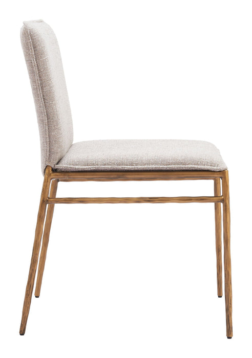 Nordvest - Dining Chair - Beige / Gold