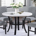 Elegant 5 Piece Dining Set Dark Chairs Top Table With Lower Shelf Kitchen Dining Room Home Essentials