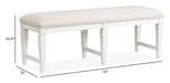 Willowbrook - Upholstered Bench - Egg Shell White Magnussen Furniture