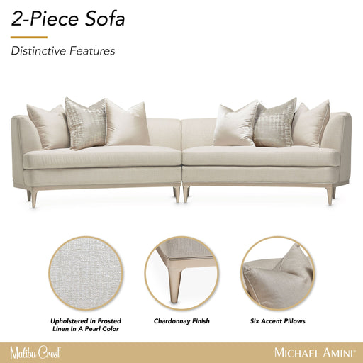 Malibu Crest - 2-Piece Sofa - Pearl / Chardonnay Michael Amini