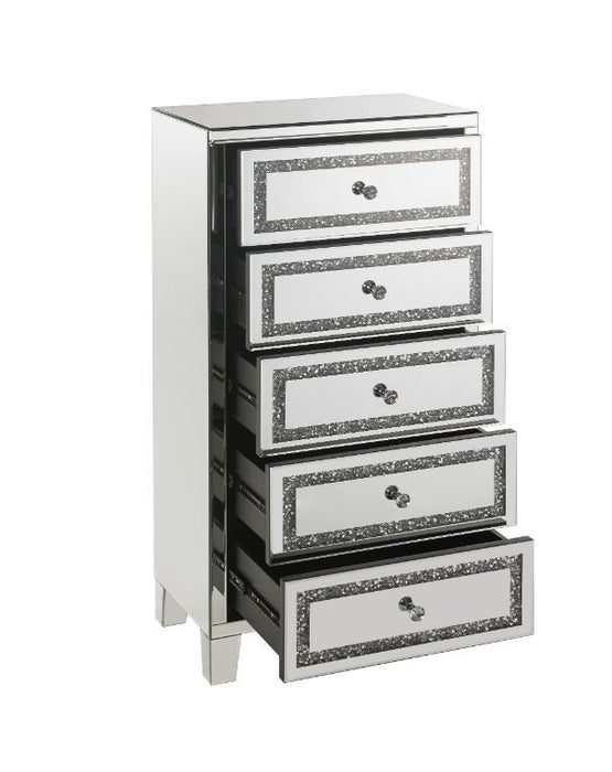Noralie - Cabinet - Mirrored, Faux Diamonds