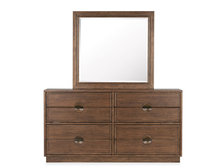 Selena - Double Drawer Dresser With Landscape Mirror - Brown Magnussen Furniture