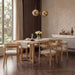 Rectangular Dining Table Set For 6 With Upholstered Barrel Back Chairs Hearth and Haven