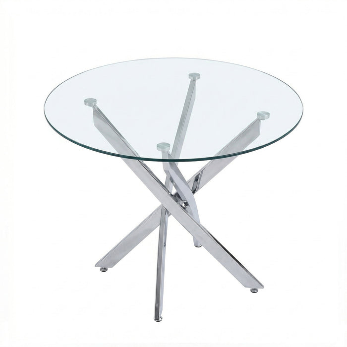 Round Dining, Kitchen Table For Dining Room - Chrome Home Essentials