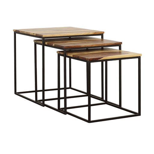 3 Piece Nesting Design Table Set - Brown Furniture Max