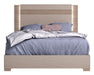 Nora - Queen Size Bed With Light - Light Beige / Light Brown Status Italy