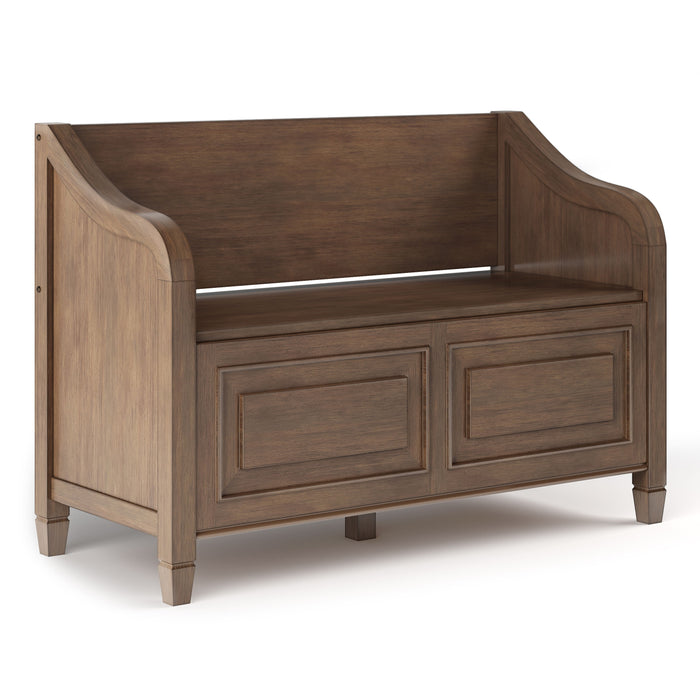 Connaught - Entryway Storage Bench - Rustic Natural Aged Brown