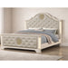 Jasmine - Queen Size Tufted Upholstery & LED Bed - Beige Matrix Furniture Group