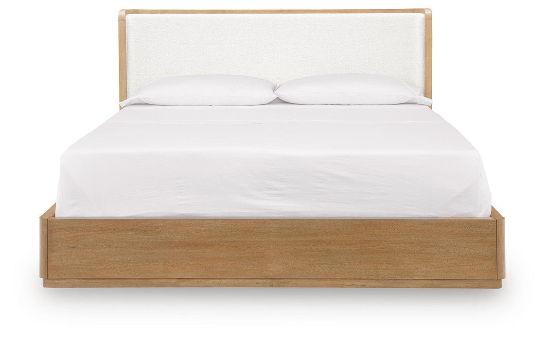 Pamaria - King Upholstered Bed - Light Brown Signature Design by Ashley®