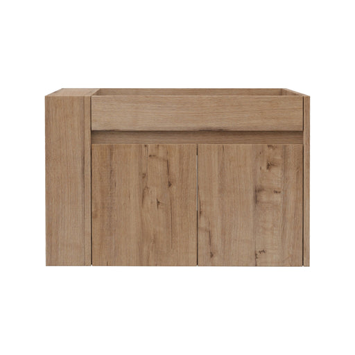 Wall Mounted Bathroom Vanity With Open Shelf, 29" Size (Vanity Only) - Imitative Oak Home Essentials