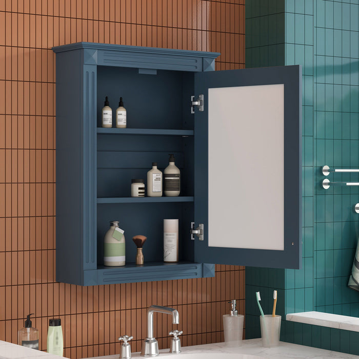Wall Mounted Bathroom Storage Medicine Cabinet For Over Toilet With Mirror Hearth and Haven