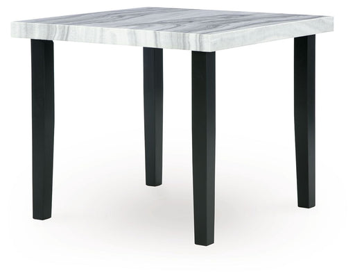 Mervannie - Square Dining Room Counter Table - Gray / Black Signature Design by Ashley®