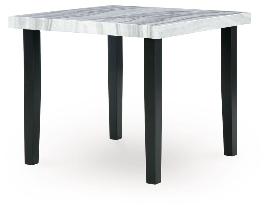 Mervannie - Square Dining Room Counter Table - Gray / Black Signature Design by Ashley®