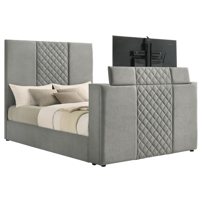 Yates - Panel TV Bed With Motorized Lift Furniture Max