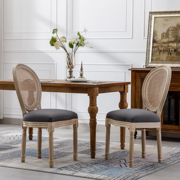 French Country Dining Chairs & Round Back (Set of 2) Home Essentials