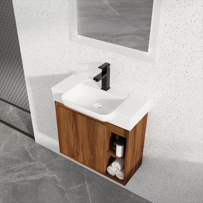 Wall Mounted Bathroom Vanity With Sink & Soft Close Door Home Essentials