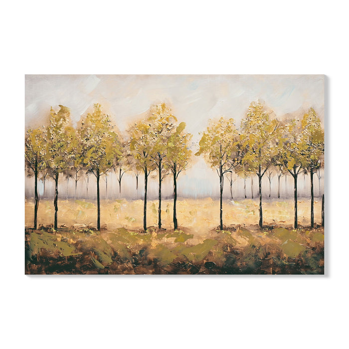 Wall Art Decor Canvas Print Autumn Embellishments Plant Forest Abstract Tree - Tan Leaves Daily Nest